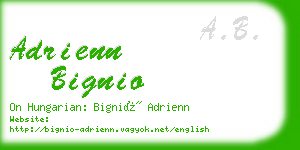 adrienn bignio business card